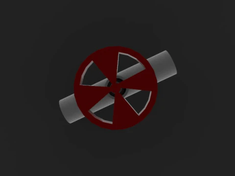 Gate Valve Miniature 3D Print Model