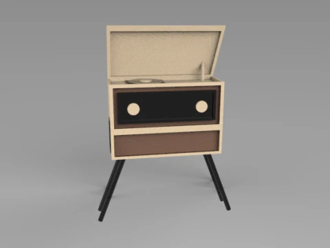 Граммофон Винтаж 3D Принт Модель