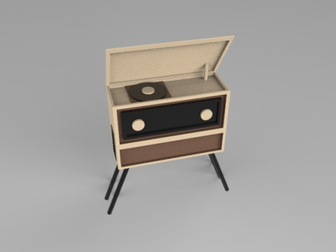 Gramofon Vintages 3D Print Model