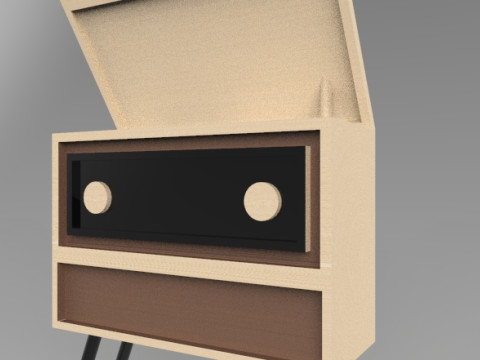 Gramofon Vintages 3D Print Model