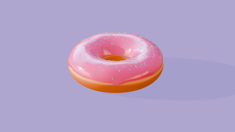 Donut Model 3D .c4d .max .obj .3ds .fbx .stl .blend 