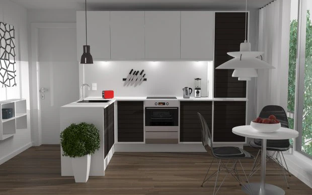 3D Kitchen Cabinet with Sink - Realistic Model for Design Rendering 3D Model .c4d .max .obj .3ds .fbx .stl .blend 