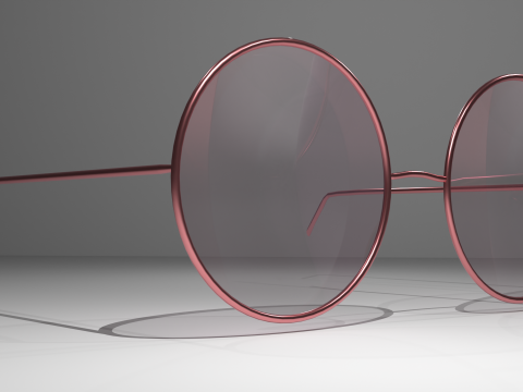 Teashade Pink Glasses Model 3D