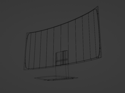 Curved Display LED Monitor 3Dモデル