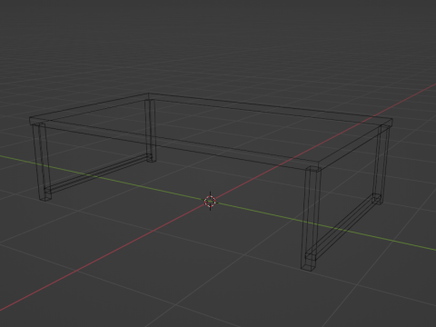 Simple Desk Model 3D
