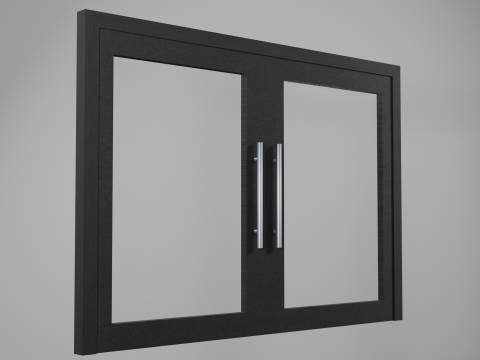Full Glass Door 3D Model
