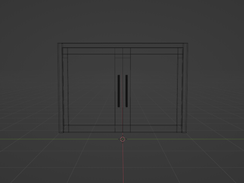 Full Glass Door 3D 模型