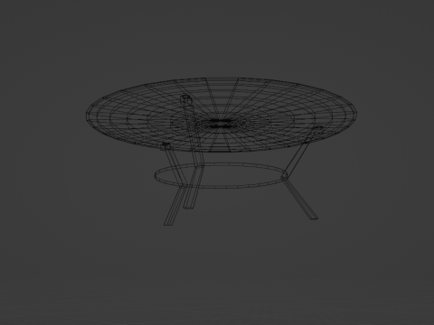 Circular Tea Table 3D Model