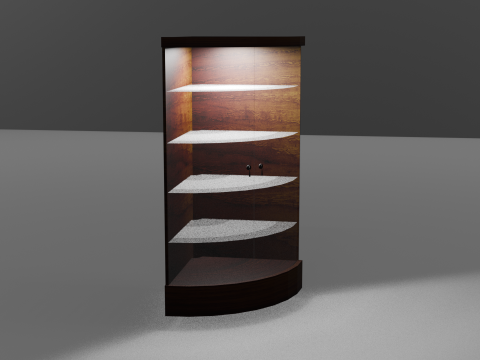 Corner Showcase 3D Model