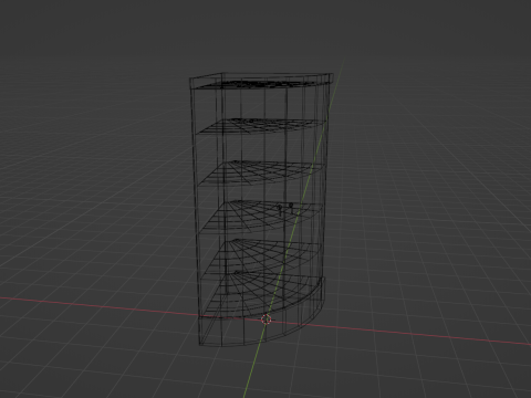 Corner Showcase 3D Model