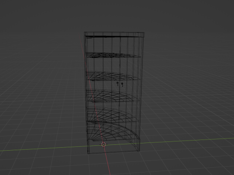 Corner Showcase 3D Model