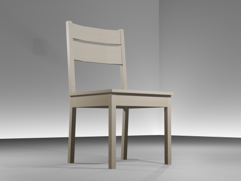 Simple Ladderback Chair 3D Model