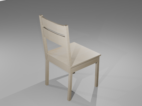 Simple Ladderback Chair 3D Model