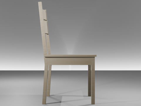 Simple Ladderback Chair 3D Model