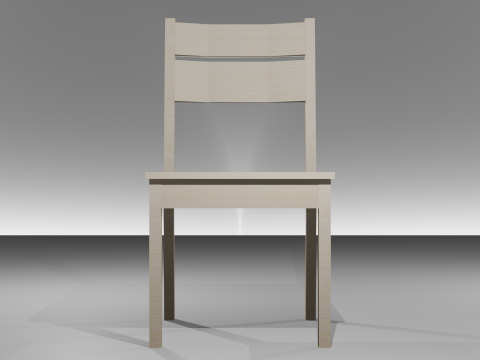 Simple Ladderback Chair 3D Model