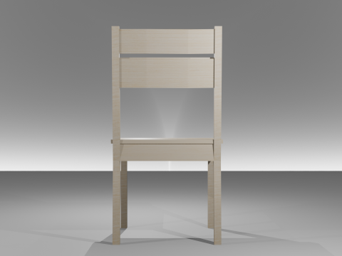 Simple Ladderback Chair 3D Model