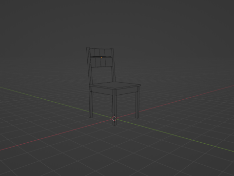 Simple Ladderback Chair 3D Model