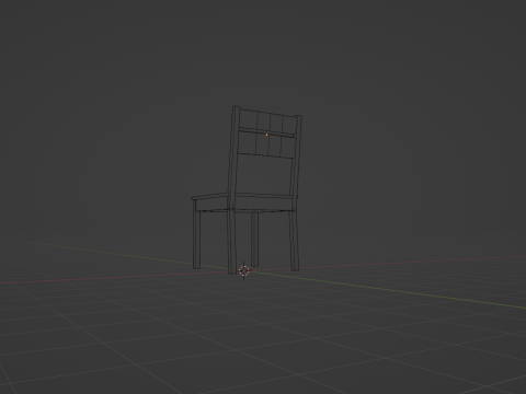 Simple Ladderback Chair 3D Model