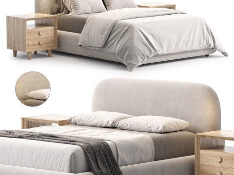 Cama Laurent de West Elm Modelo 3D