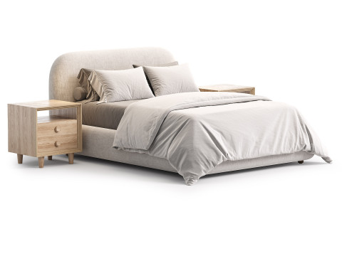 Laurent bed by West elm Model 3D