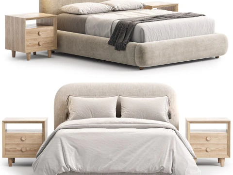 Laurent bed by West elm 3D Model