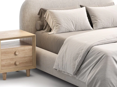 Laurent bed by West elm 3D Model