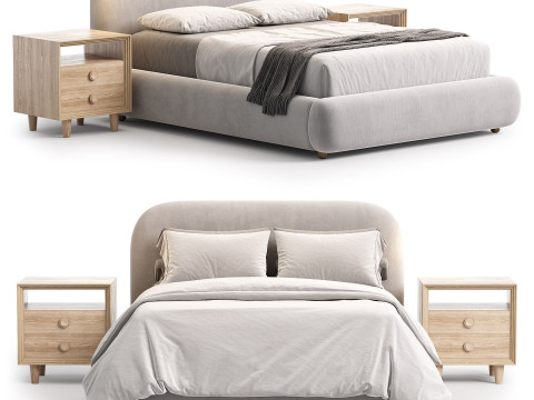 Laurent bed by West elm Model 3D