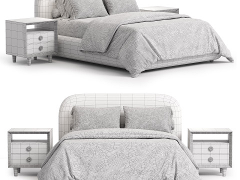 Laurent bed by West elm Model 3D