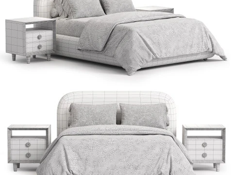 Laurent bed by West elm 3D Model