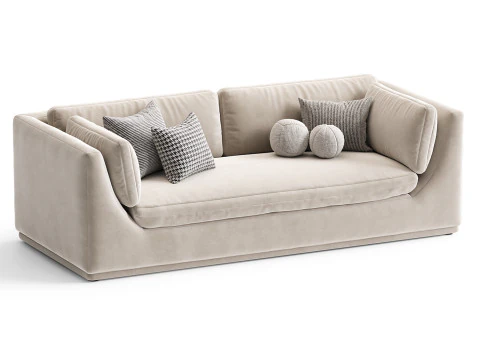 Loring sofa by West elm 3D Model
