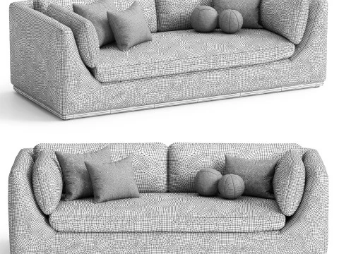 Loring sofa by West elm 3D Model