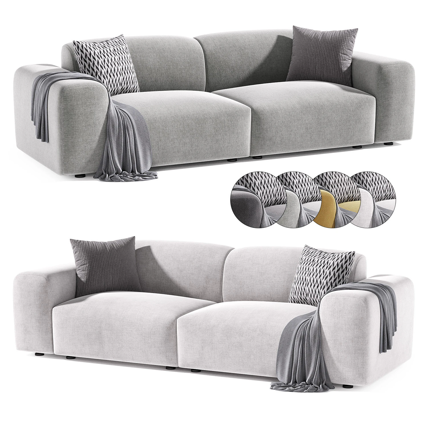 Cubi studio with armrests 3D Model .c4d .max .obj .3ds .fbx .stl .blend