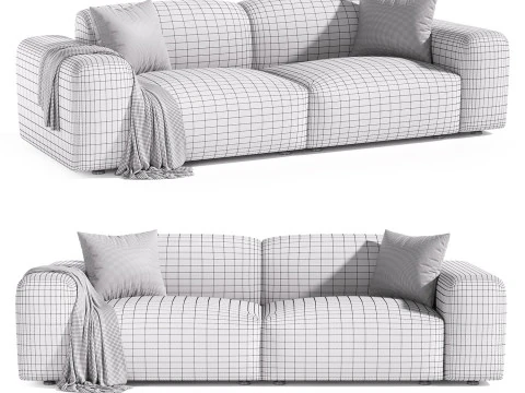 Cubi studio with armrests 3D Model
