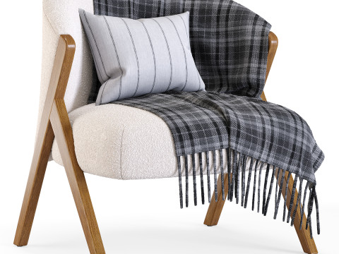 Lara upholstered armchair 3D Model