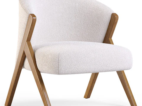 Lara upholstered armchair 3D Model
