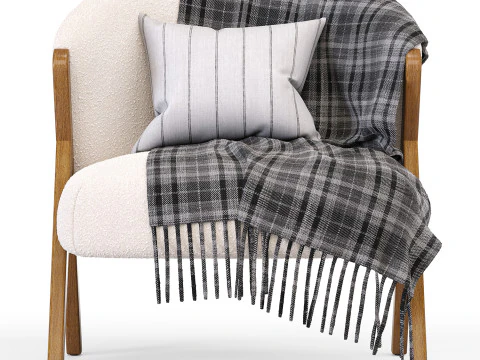Lara upholstered armchair 3D Model