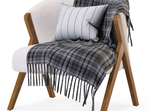 Lara upholstered armchair 3D-Modell