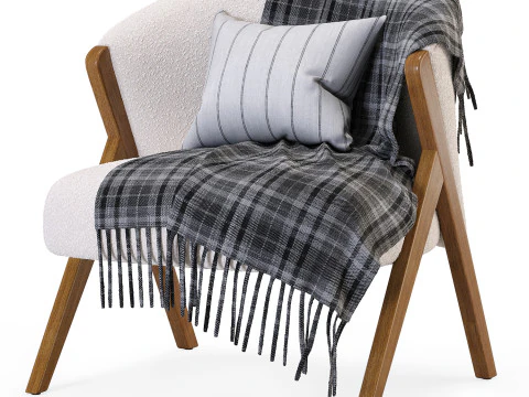 Lara upholstered armchair 3D Model
