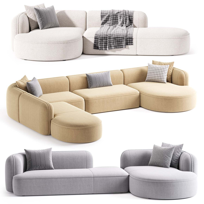 Luzaro Royalty 20 sofa 3D Model .c4d .max .obj .3ds .fbx .stl .blend
