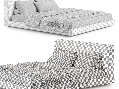 Nau flat bed by Beds one 3D 모델