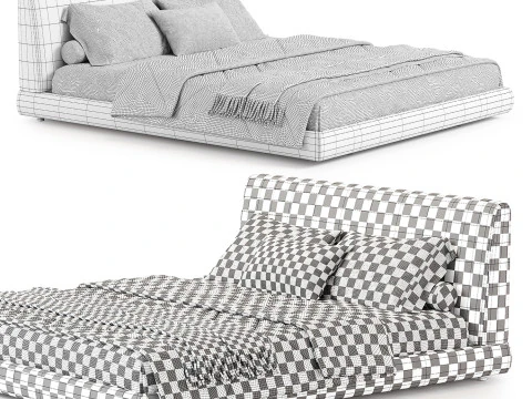 Nau flat bed by Beds one 3D Model