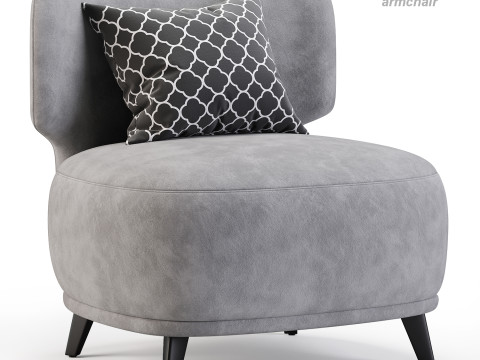 Odalie armchair and ottoman by La redoute 3D Модель