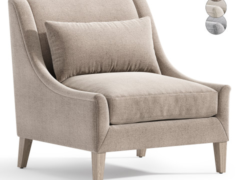 Thea armchair by Potterybarn 3D 모델