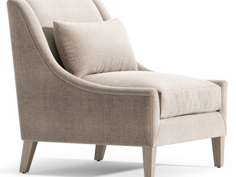 Thea armchair by Potterybarn 3D 모델