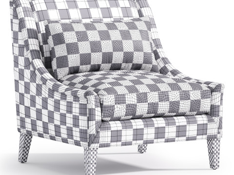 Thea armchair by Potterybarn 3D 모델