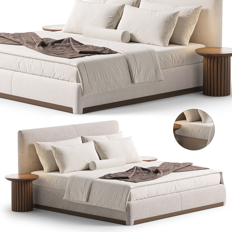 Atelierm bed Model 3D .c4d .max .obj .3ds .fbx .stl .blend 