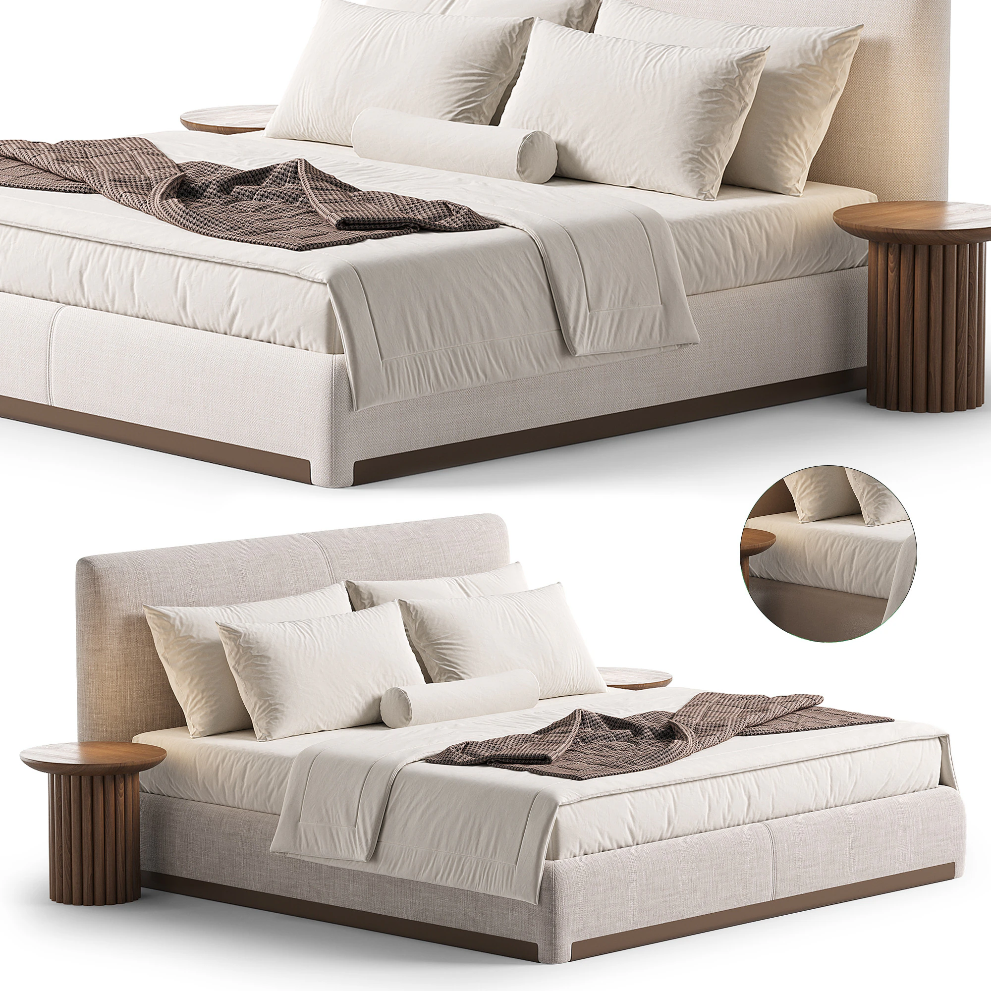 Atelierm bed 3D Model .c4d .max .obj .3ds .fbx .stl .blend