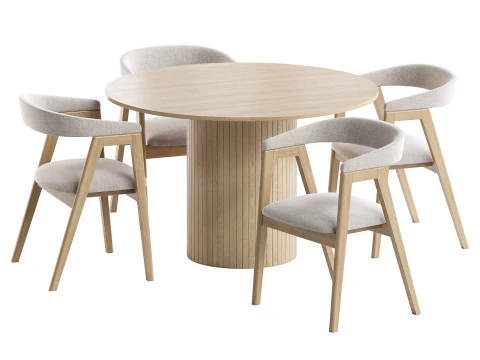 Trevor chair and Hill table 3D Model