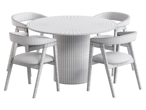 Trevor chair and Hill table 3D Model