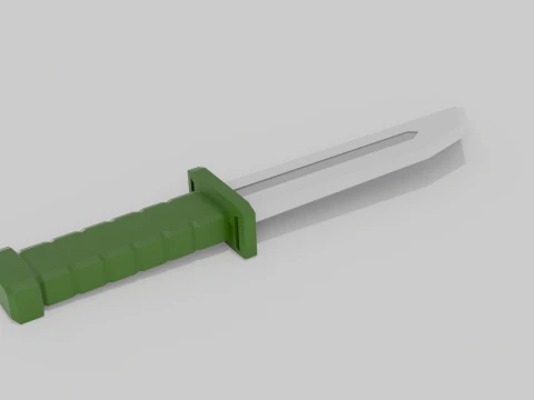 Knife low poly 3D Model